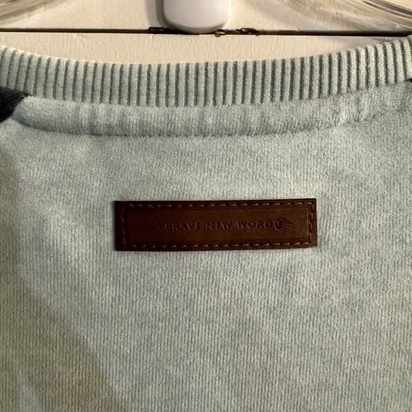 NWT Naketano The Jordan Rules Sweatshirt Dark Ash Pastel Blue Melange Large - Picture 8 of 11